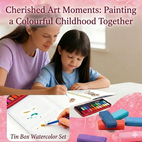 Watercolor Workbook for Beginners - 24 Colors Paint Set & Coloring Book, All-in-One Watercolor Painting Kit, Artistic Exploration Gift for Adults and Teens (Animals) in Kuwait