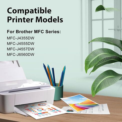 LC506 Ink Cartridges Replacement for Brother LC506 Ink Cartridges High Yield LC506XL 506 XL work for Brother MFC-J4355DW MFC-J4555DW MFC-J4557DW MFC-J6560DW Printers (4 Pack Black Cyan Magenta Yellow) in Saudi Arabia