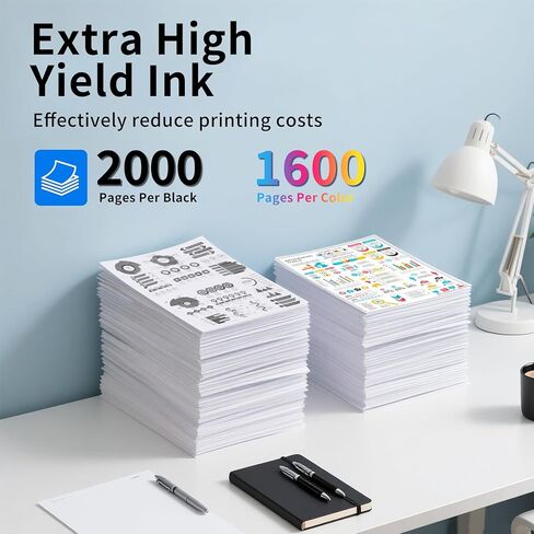 Caelum 962XL High Yield Ink Cartridge Replacement for Combo Pack HP 962 XL HP962 to Use with HP Officejet Pro 9010 9010e 9015 9015e 9018 9018e 9020 9022 9025e (5 Pack, Black Cyan Magenta Yellow) in Saudi Arabia