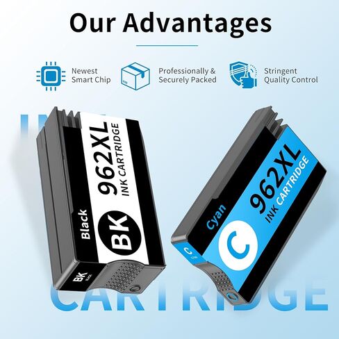 Caelum 962XL High Yield Ink Cartridge Replacement for Combo Pack HP 962 XL HP962 to Use with HP Officejet Pro 9010 9010e 9015 9015e 9018 9018e 9020 9022 9025e (5 Pack, Black Cyan Magenta Yellow) in Saudi Arabia