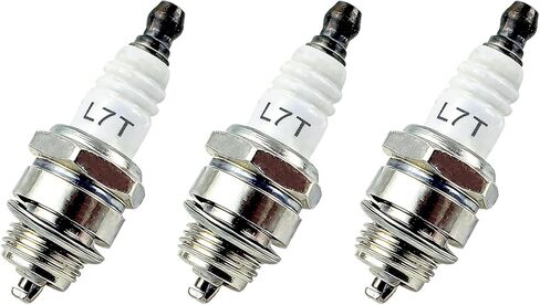 3Pcs L7T Spark Plugs Compatible with 36cc 43cc 47cc 49cc 52cc 2-Stroke Small Engine Chainsaw Trimmer Lawnmower Blower Brushcutter Champion RCJ6Y RCJ7Y Spark Plug in Saudi Arabia