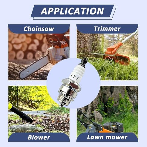 3Pcs L7T Spark Plugs Compatible with 36cc 43cc 47cc 49cc 52cc 2-Stroke Small Engine Chainsaw Trimmer Lawnmower Blower Brushcutter Champion RCJ6Y RCJ7Y Spark Plug in Saudi Arabia
