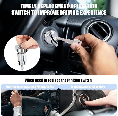 Ignition Switch Door Lock Cylinder w/Key Compatible with 1980-1991 Ford Bronco F150 F250 F350,1983-1992 Ranger,1984-1990 Bronco, 1985-1989 E150 Econoline Club Wagon Replaces# E5TZ-11582-A, 924-866 in Saudi Arabia