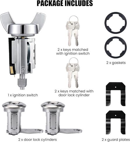 Ignition Switch Door Lock Cylinder w/Key Compatible with 1980-1991 Ford Bronco F150 F250 F350,1983-1992 Ranger,1984-1990 Bronco, 1985-1989 E150 Econoline Club Wagon Replaces# E5TZ-11582-A, 924-866 in Saudi Arabia