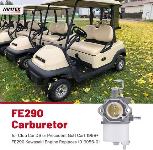 NIMTEK FE290 Carburetor with Tune Up Kit for Club Car 4 Cycle DS Gas Precedent Turf Carryall Carb Replace 1016478 101805601 with 1016467 Oil Filter 1014523 Fuel Pump in Kuwait