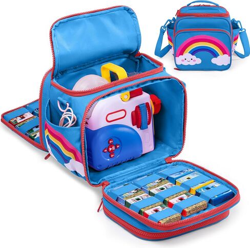 Carrying Case Compatible with Little Tikes Story Dream Machine, Portable Storage Bag for Books, Characters, Headphones & Charger, Kids Travel Organizer with Shoulder Strap & Handle, Case Only in Saudi Arabia