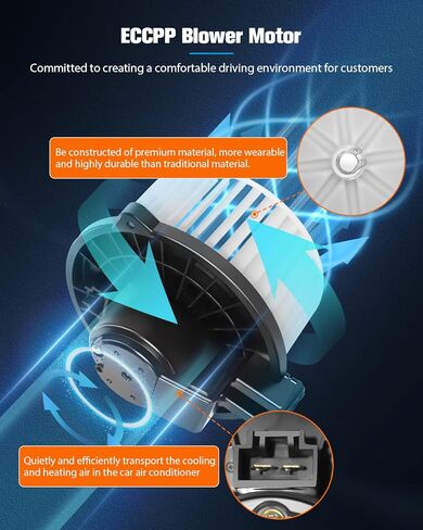 ECCPP 700228 Blower Motor Fit for Lexus 2007-2009 RX330 RX350,2007-2015 Cadillac CTS/SRX/STS,2010-2018 Subaru Legacy/Outback,2007-2010 Toyota Sienna AC Blower Motor Replacement 700228, 5179476AA,75809 in Kuwait
