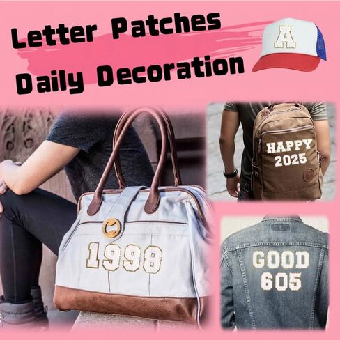 40 PCS White Chenille Number Self-Adhesive Patches, 0-9 Iron on Sewing on Adhesive Preppy Number Sticker Embroidered Patches Stick to Clothing Jeans Backpacks Hats Phone Case Water Bottle Notebook in Kuwait