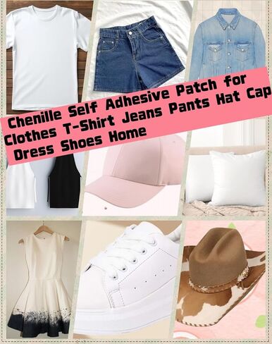 40 PCS White Chenille Number Self-Adhesive Patches, 0-9 Iron on Sewing on Adhesive Preppy Number Sticker Embroidered Patches Stick to Clothing Jeans Backpacks Hats Phone Case Water Bottle Notebook in Kuwait