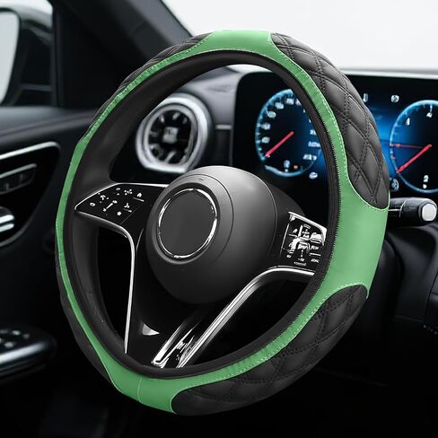 Car Steering Wheel Cover, Non-Slip Leather Steering Wheel Protector, Soft Stylish Wheels Cover Fits 15 Inch for Most Vehicles, Universal Interior Car Accessories (Blue) in Kuwait