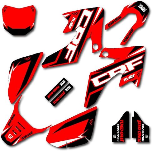 Red Black Shift Racing Graphics fits Honda 13-25 CRF50 CRF 50 Kit in Kuwait
