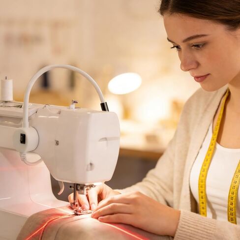 Magnetic Positioning Quilting Light, Sewing Light Seam Guide for Straight Stitching, Adjustable Quilting Light for Sewing Machine, Hands-Free Precision Quilting Aid Tool (Cross Lights) in Kuwait