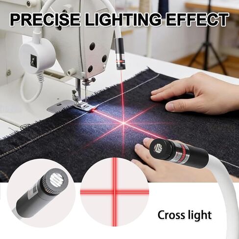 Magnetic Positioning Quilting Light, Sewing Light Seam Guide for Straight Stitching, Adjustable Quilting Light for Sewing Machine, Hands-Free Precision Quilting Aid Tool (Cross Lights) in Kuwait