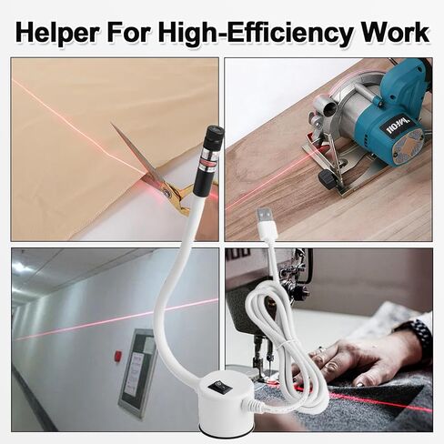 Magnetic Positioning Quilting Light, Sewing Light Seam Guide for Straight Stitching, Adjustable Quilting Light for Sewing Machine, Hands-Free Precision Quilting Aid Tool (Cross Lights) in Kuwait