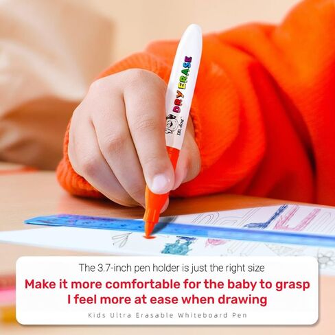 Colorful Mini Whiteboard Markers for Kids, 12 Non-Toxic Fine Tip Dry Erase Markers, Low-Odor Doodling & Drawing Pens, 3.8in Small Art Set for School & Home (12 Pack) in Saudi Arabia