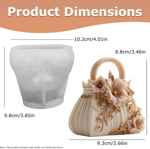 Handbag Resin Mold, 3D Purse Shaped Silicone Resin Casting Molds for Epoxy Resin Craft, Perfect for Epoxy Resin Casting Craft Supplies Outdoor Women and Girl Gift Home Party Decor ﻿ in Saudi Arabia