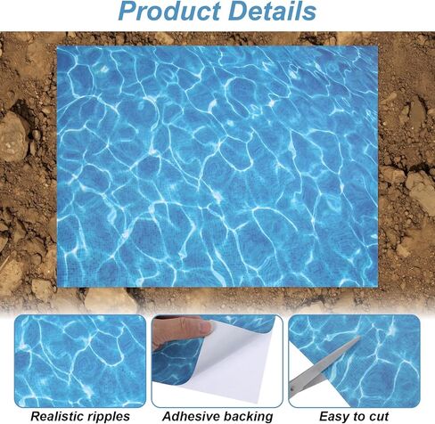 6Pcs Water Sticker, Self Adhesive Fake Lake Ocean River Scenery Stickers, Ripple Stream Effect Sheet for Diorama Supplies, Miniature Train Models, Dolls House & DIY Decor in Saudi Arabia