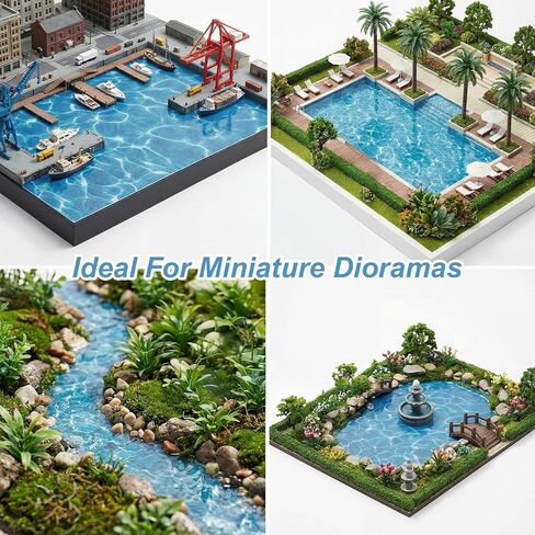 6Pcs Water Sticker, Self Adhesive Fake Lake Ocean River Scenery Stickers, Ripple Stream Effect Sheet for Diorama Supplies, Miniature Train Models, Dolls House & DIY Decor in Saudi Arabia