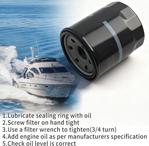 16510-93J00 16510-96J00 16510-96J10 Boat Oil Filter, Compatible with Suzuki 150HP-350HP Outboard, Mercury 35-8M0154773, Evinrude Johnson 5035703, Sierra 18-7905-1 in Saudi Arabia