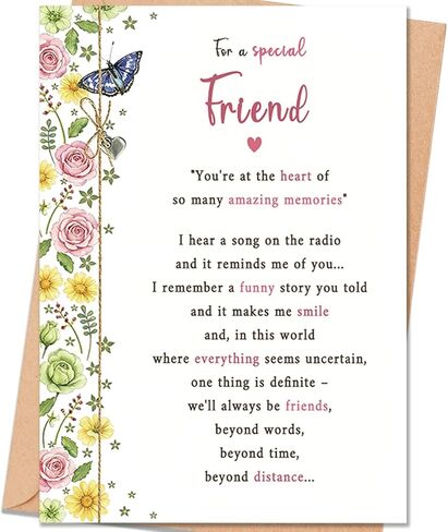 Birthday Card for Friend, Birthday Card Gift for Women Sister Bestie Bestfriend Her in Kuwait