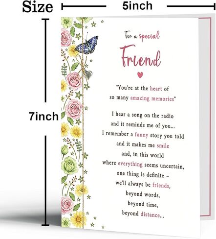Birthday Card for Friend, Birthday Card Gift for Women Sister Bestie Bestfriend Her in Kuwait