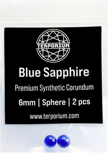 4mm Blue Sapphire Spheres (Pack of 5) | 100% Synthetic Corundum | Smooth Flawless 4mm Blue Sapphire Round Beads Without Holes | Perfect for Arts, Crafts, & Jewelry in Saudi Arabia