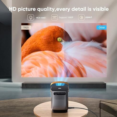 [Electric-Focus] 5G WiFi Bluetooth Projector, TOPTRO TR23 Mini Projector Support 1080P, 15000 Lumen, 4D/4P Keystone& Zoom, Latest Dust-Proof Portable Projector, Outdoor Projector for iOS/Android/PS5 in Saudi Arabia