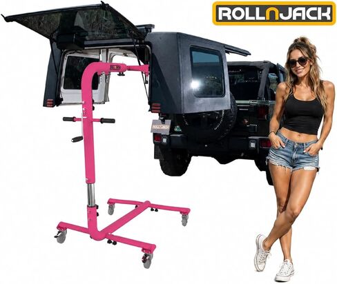 Hard Top Remover Lift for Jeep Wranglers: 1997-to-Present JK JKU JL JLU TJ CJ, 2&4 Door Lifted Jeeps, 4 Door Bronco. Easy Assembly. One Person System. Hardtop Removal/Installation in Minutes. Patented in Saudi Arabia