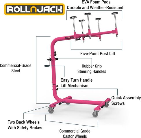 Hard Top Remover Lift for Jeep Wranglers: 1997-to-Present JK JKU JL JLU TJ CJ, 2&4 Door Lifted Jeeps, 4 Door Bronco. Easy Assembly. One Person System. Hardtop Removal/Installation in Minutes. Patented in Saudi Arabia
