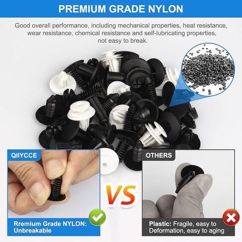 150PCS Car Clips & Plastic Rivets - 7 Popular Sizes, Fits Bumpers, Fenders & Most Car Models, Ideal for Body Fixing & Replacement in Saudi Arabia