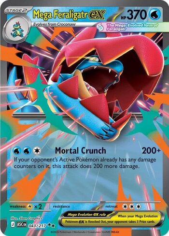 Pokemon - Mega Feraligatr ex 043/217 - Ascended Heroes - Ultra Rare - Foil - Single Card in Kuwait