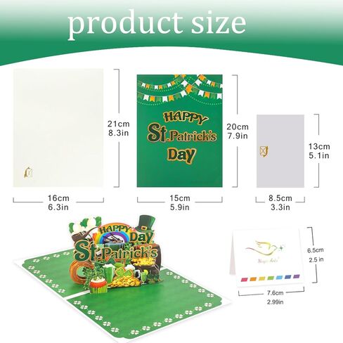 Magic Ants St. Patrick's Day Pop-Up Card | Rainbow, Shamrocks, Leprechaun Hat, Pot of Gold | Festive 3D Design | Happy St. Patrick's Day | Irish Greeting Card in Kuwait
