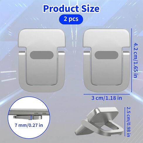 2PCS Keyboard Stand for Desktop - Portable Keyboard Riser & Lift, Self-Adhesive Foldable Keyboard Feet for Desk, Mini Invisible Laptop Stand for Keyboards & Keyboard Riser for Desk Laptop Stand Feet in Kuwait