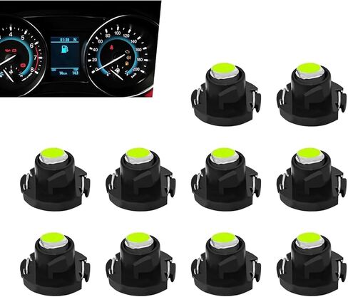 10PCS T4.2 LED Bulb Car Interior Lights, T4 Bulbs Dash Light, 10mm Base 3030 SMD Chip Neo Wedge LED Instrument Cluster Bulb, Super Bright Climate Control Switch Indication Bulbs (White) in Saudi Arabia