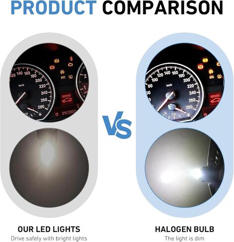 10PCS T4.2 LED Bulb Car Interior Lights, T4 Bulbs Dash Light, 10mm Base 3030 SMD Chip Neo Wedge LED Instrument Cluster Bulb, Super Bright Climate Control Switch Indication Bulbs (White) in Saudi Arabia