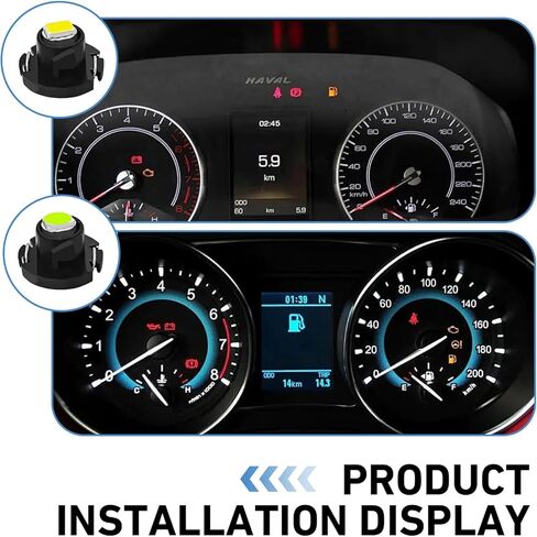 10PCS T4.2 LED Bulb Car Interior Lights, T4 Bulbs Dash Light, 10mm Base 3030 SMD Chip Neo Wedge LED Instrument Cluster Bulb, Super Bright Climate Control Switch Indication Bulbs (White) in Saudi Arabia