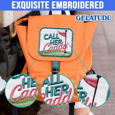 Call Her Caddy Patch 3 Inches Funny Golf Course, Golf Flags, Female Golfers Sports Lover, Iron On/Sew On Embroidery Fabric Applique Patches for Trucker Hat Clothes Backpack DIY Accessories Friend Gift in Kuwait