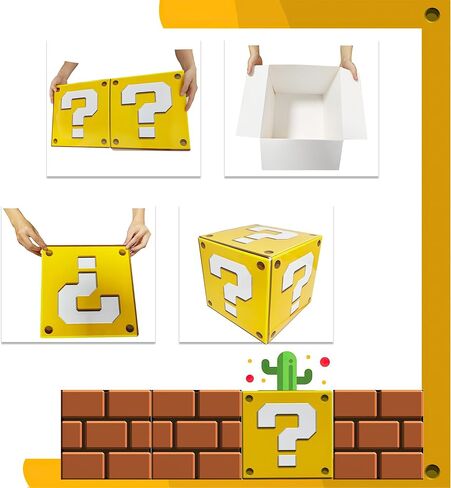 Eylola 12PCS Big Party Boxes for Birthday 11.8 x 11.8 Inch Question Box for Video Game Theme Party Decorations in Kuwait