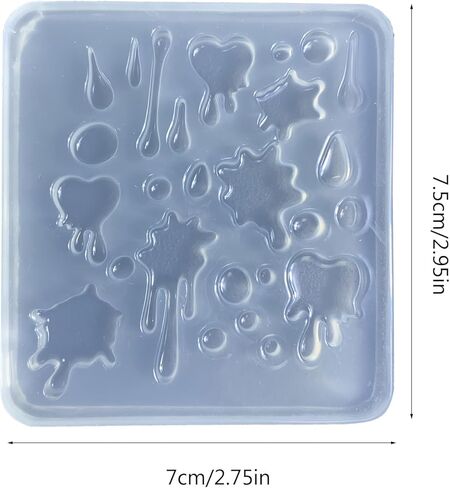 Small Water Droplet Resin Casting Mold Resin Art Mold Crystal Silicone Mold Epoxy Resin Keychain Pendant Mold in Saudi Arabia