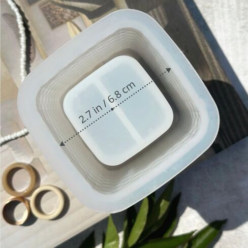 Mold for a Square Silicone vase - for Resin, Cement, Plaster, and Concrete | Create a Decorative vase for Flowers, a Pen Holder, or a Brush Holder - Form Me™ in Saudi Arabia