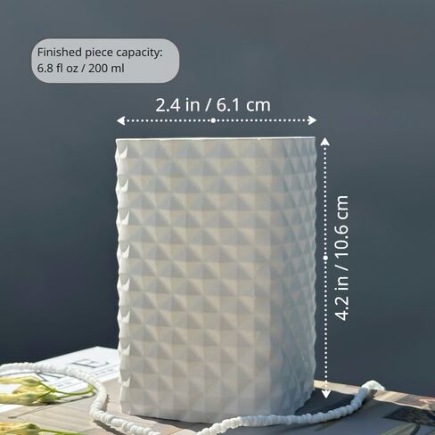 Mold for a Square Silicone vase - for Resin, Cement, Plaster, and Concrete | Create a Decorative vase for Flowers, a Pen Holder, or a Brush Holder - Form Me™ in Saudi Arabia