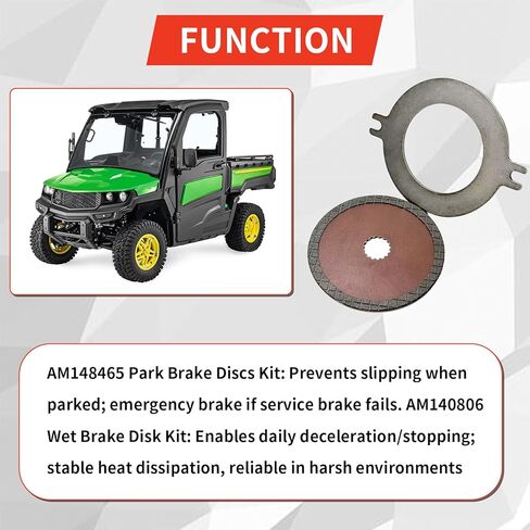 AM148465 Park Brake Discs Kit,AM140806 Wet Brake Disk Kit Compatible With John Deere Gator XUV 625 825 835 855 865 Utility Vehicles in Saudi Arabia