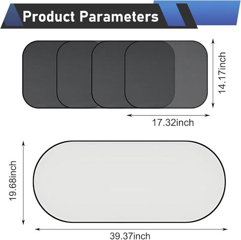 6PCS Car Window Shade, Window Sunshade for Side Window Front and Rear Windshield, Full Window Sunshade Blocker, Glare Shield UV Side Protection, Keeps Car Interior Cool (57.09×31.5IN) in Saudi Arabia