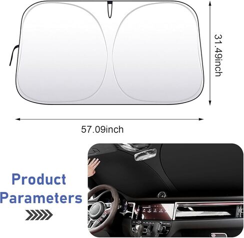 6PCS Car Window Shade, Window Sunshade for Side Window Front and Rear Windshield, Full Window Sunshade Blocker, Glare Shield UV Side Protection, Keeps Car Interior Cool (57.09×31.5IN) in Saudi Arabia