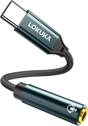USB Type C to 3.5mm Female Headphone Jack Adapter, USB-C to AUX Audio Dongle Cable Cord Compatible with Pixel, Samsung Galaxy S9 S10 S20 S21 S22 Plus/Ultra, Note 10 20, iPad, MacBook in Saudi Arabia
