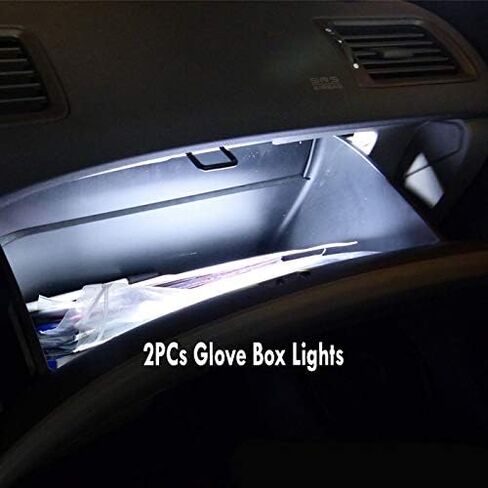 10Pc Super White 6000k Car Interior LED Light Bulb Kit Pack Compatible for 1990-1991 Cadillac Brougham in Kuwait