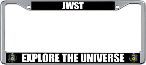 James Webb Space Telescope NASA Space Exploration Blue Minimalist Design License Plate Frame (2 Pack), Chrome Car Tag Holder in Kuwait