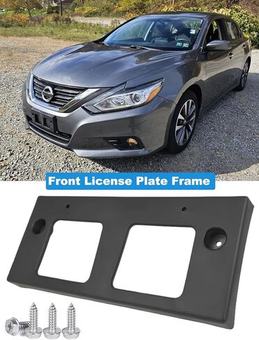 FASTCHE Front License Plate Frame Compatible with 2016 2017 2018 Nissan Altima Front Bumper License Plate Holder Mounting Bracket Replace # 962109HS0A NI1068130 in Kuwait