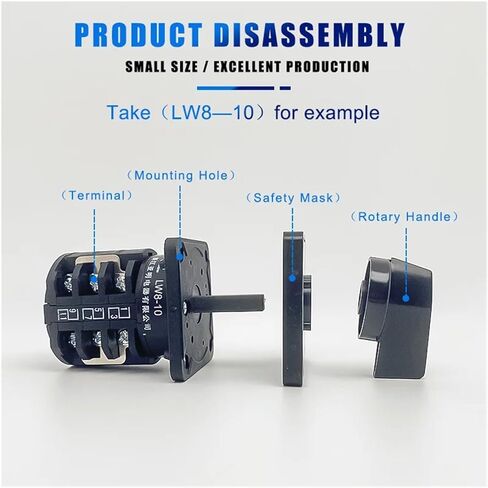 LW8-10 S1/2.2 Two Speed Motor Regulation High and Low Speed Switching Four Section Universal Change-Over Rotary Switch in Saudi Arabia