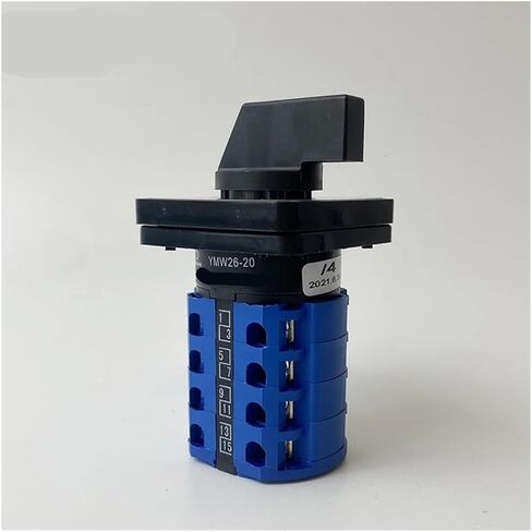 2/3/4/5 Position 20A 4 Poles Electrical Universal Changeover Rotary Cam Switch Silver Contacts YMW26 LW26-20/4(01) in Saudi Arabia